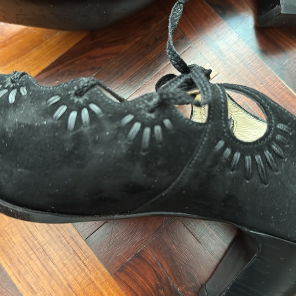 Vintage Bally suede lace-up pumps made in Switzerland Size EU 36.5 E US6 - Picture 7 of 9